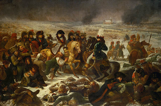 Napoléon sur le champ de bataille d'Eylau