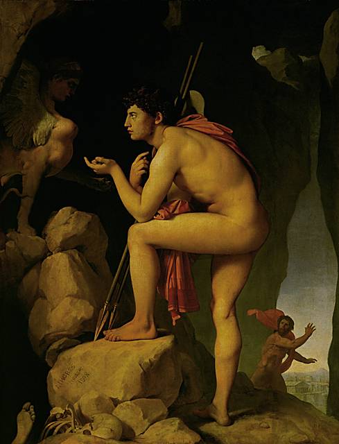 Œdipe explique l'énigme du Sphinx