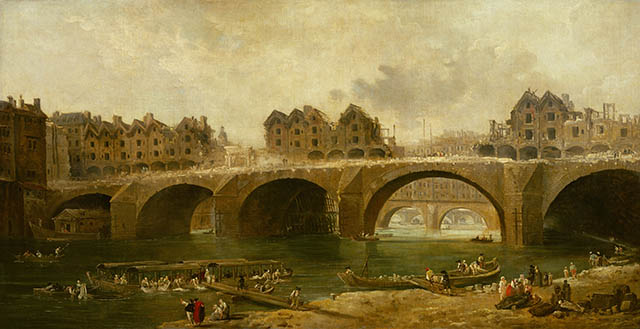 Démolition des maisons du pont Notre-Dame en 1786