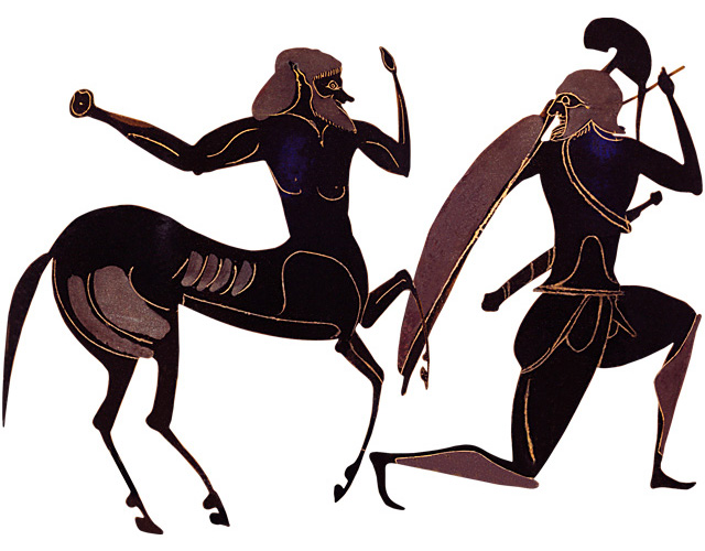 Centaure combat un hoplite