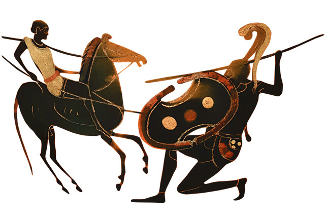 Le Combat entre un cavalier et un hoplite