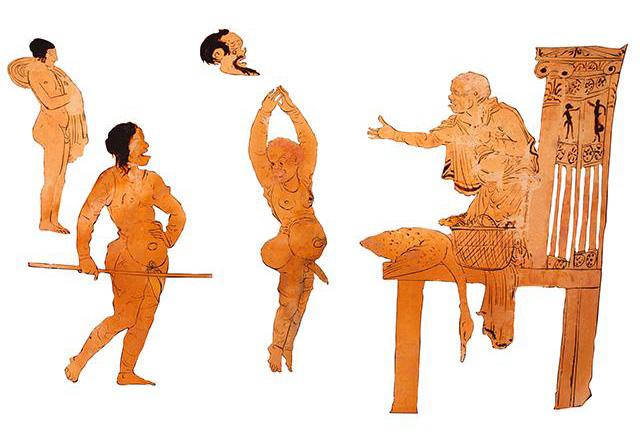 Le jeu de Phlyax (théâtre burlesque)