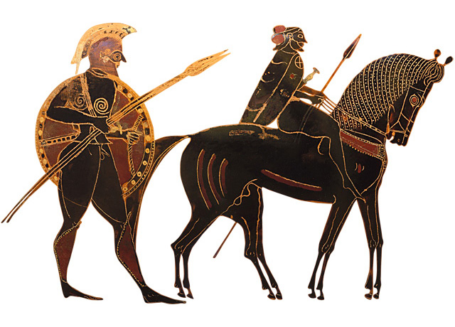 Hoplite avec un cavalier